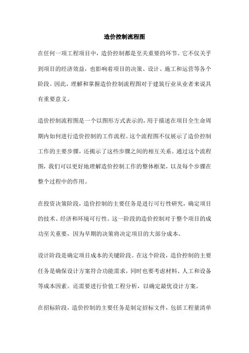 造价控制流程图