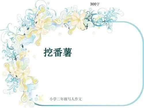 小学二年级写人作文《挖番薯》300字