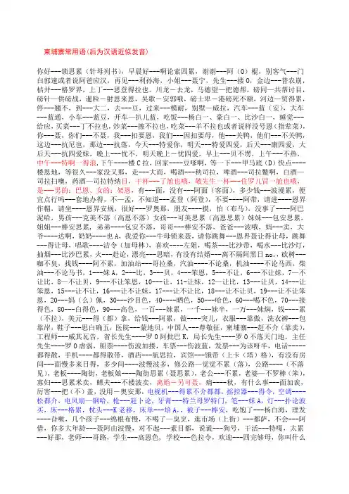 柬埔寨语学习高棉语