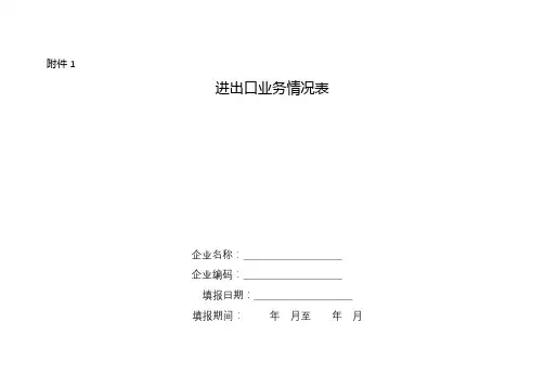 进出口业务情况表【模板】