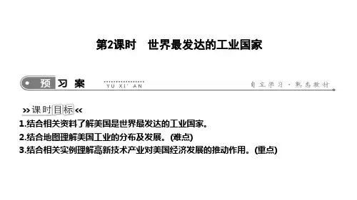 2019年春人教版七年级下册地理课件：9.1 美国 第2课时 世界最发达的工业国家