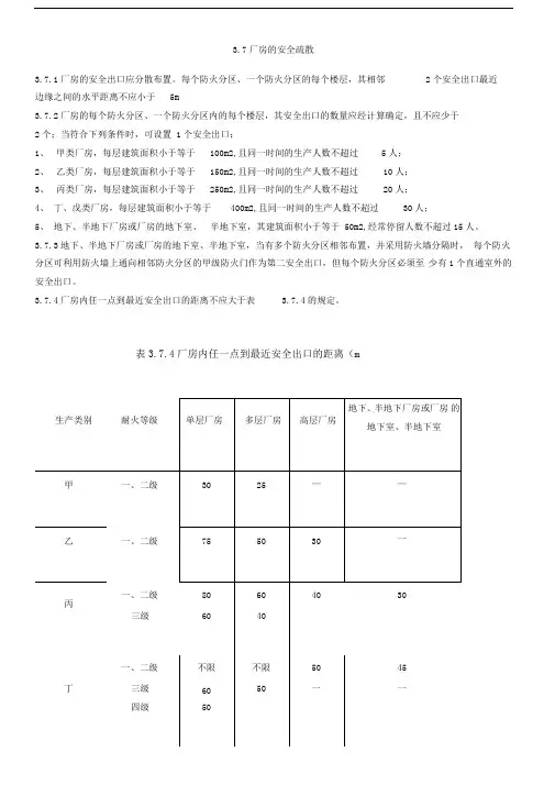 消防安全出口设置要求