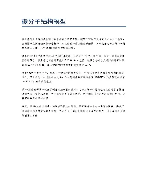 碳分子结构模型