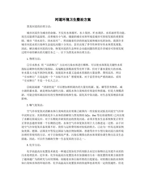 河道环境卫生整治方案