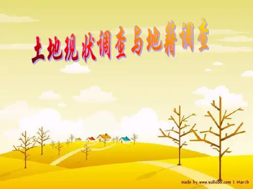 地籍调查与土地现状调查