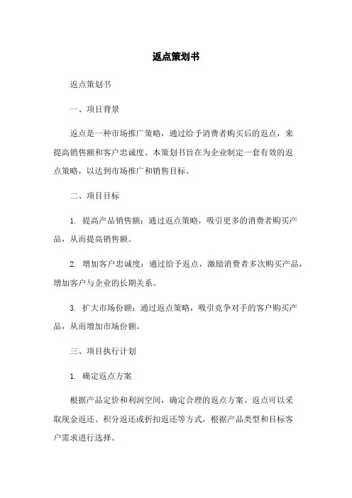 返点策划书