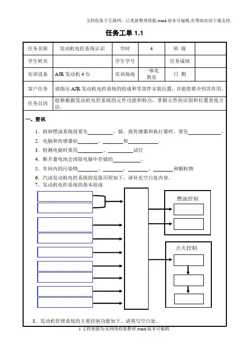 1.1任务工单