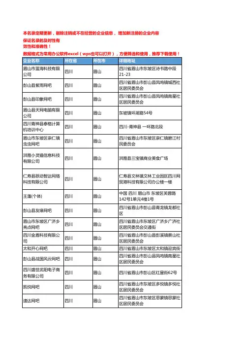 2020新版四川眉山台式计算机企业公司名录名单黄页联系方式大全130家