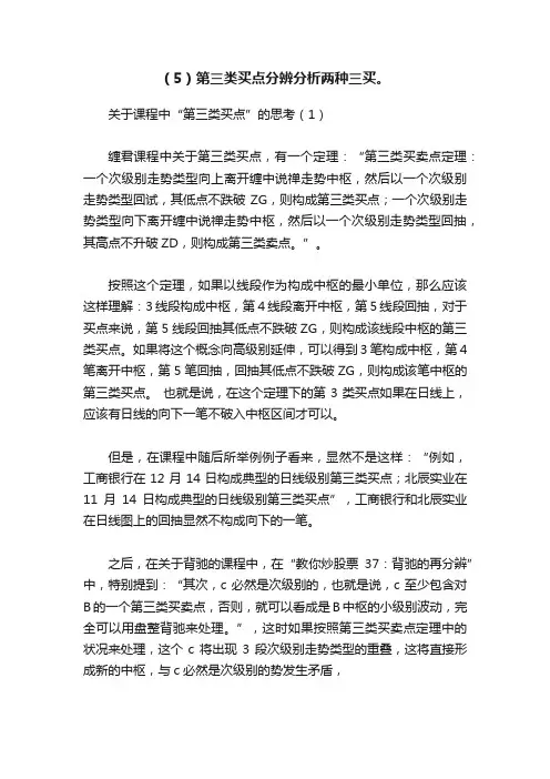 （5）第三类买点分辨分析两种三买。