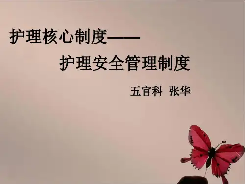 护理核心制度(安全管理制度)ppt课件
