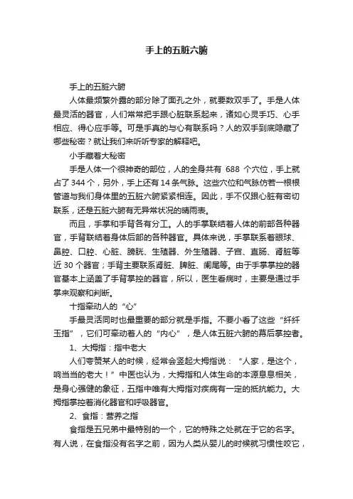 手上的五脏六腑