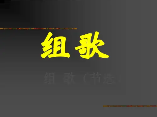 《组歌》PPT教学课件