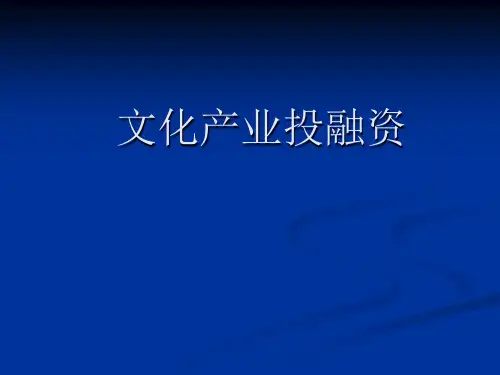 文化产业投融资ppt-PPT文档资料