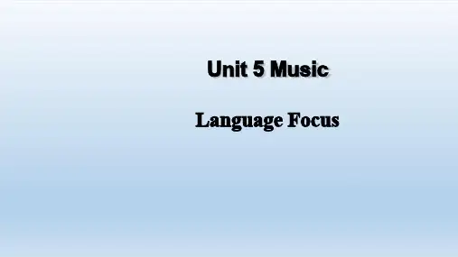 高中英语Unit5 课件新人教版必修第二册