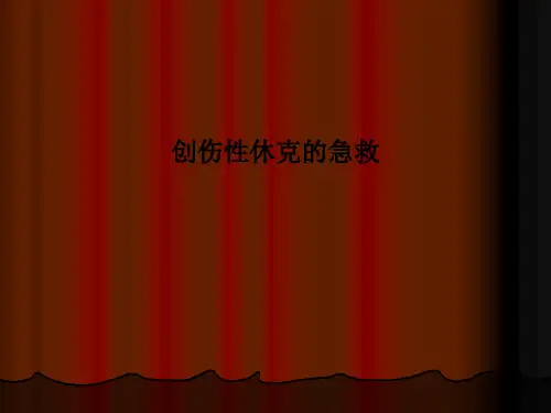 创伤性休克的急救PPT课件