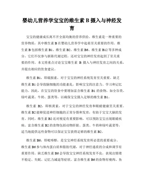 婴幼儿营养学宝宝的维生素B摄入与神经发育