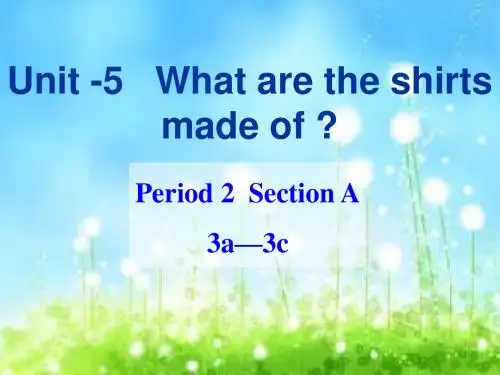 人教版英语九全Unit5 Section A(3a-3c)(共23张PPT)