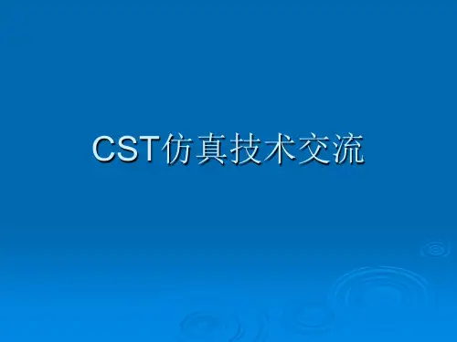 CST仿真技术交流.