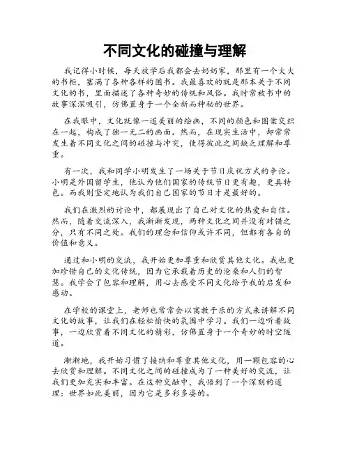 不同文化的碰撞与理解
