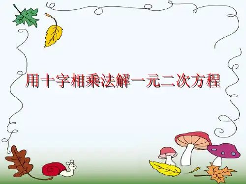 十字相乘法PPT课件