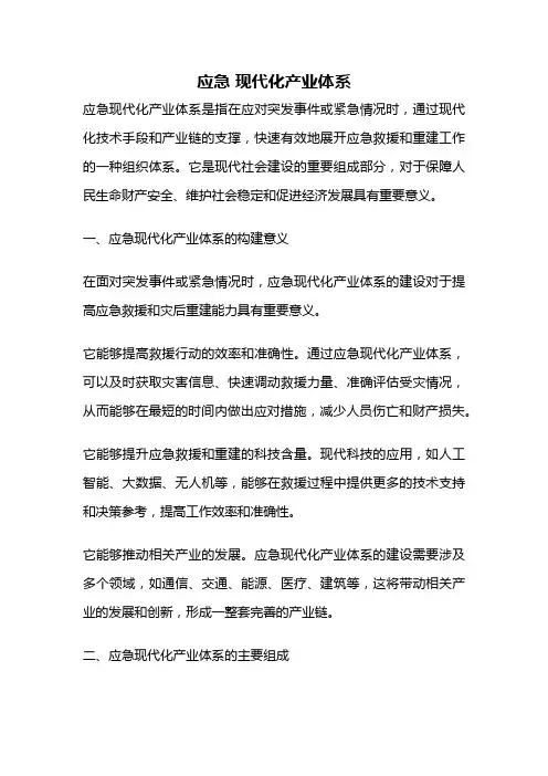 应急 现代化产业体系