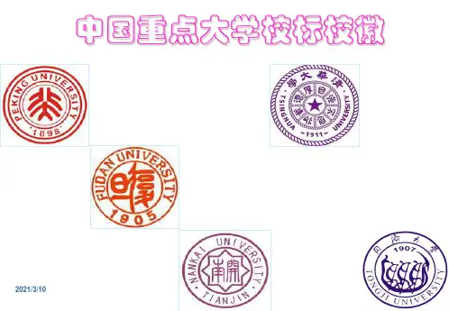中国重点大学校标校徽PPT课件