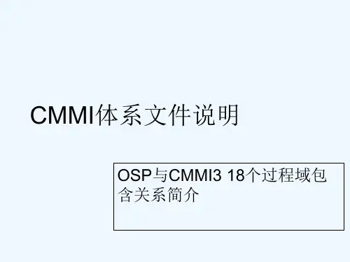 CMMI体系文件介绍 PPT