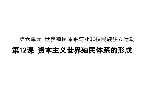 高中历史人教统编版中外历史纲要下册第12课资本主义世界殖民体系的形成25ppt