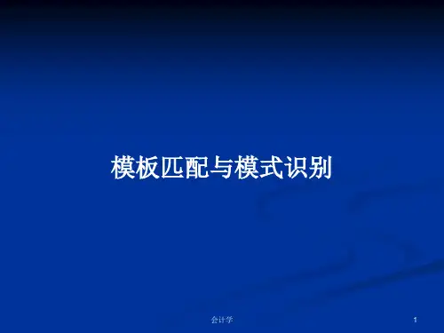 模板匹配与模式识别PPT学习教案