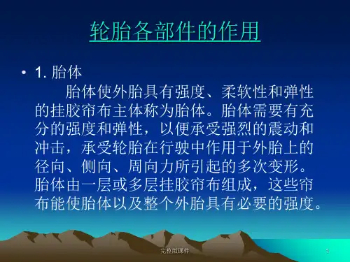 轮胎各部件的作用PPT课件