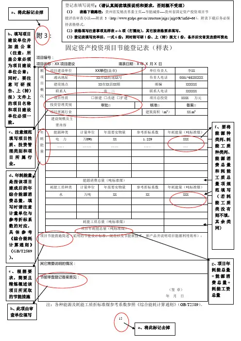 节能登记表-样表