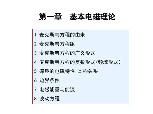 1-高等电磁理论-基本电磁理论