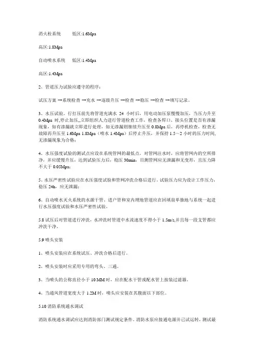 打压试验