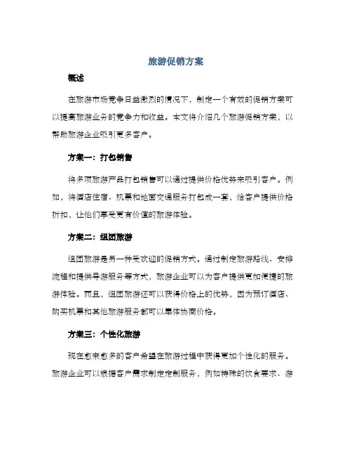 旅游促销方案