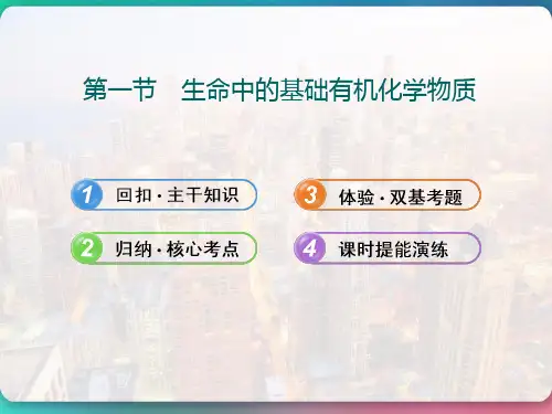 高考化学 生命中的基础有机化学物质 新人教版 PPT