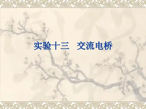 13实验十三   交流电桥