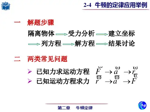 2-4 牛顿定律的应用举例