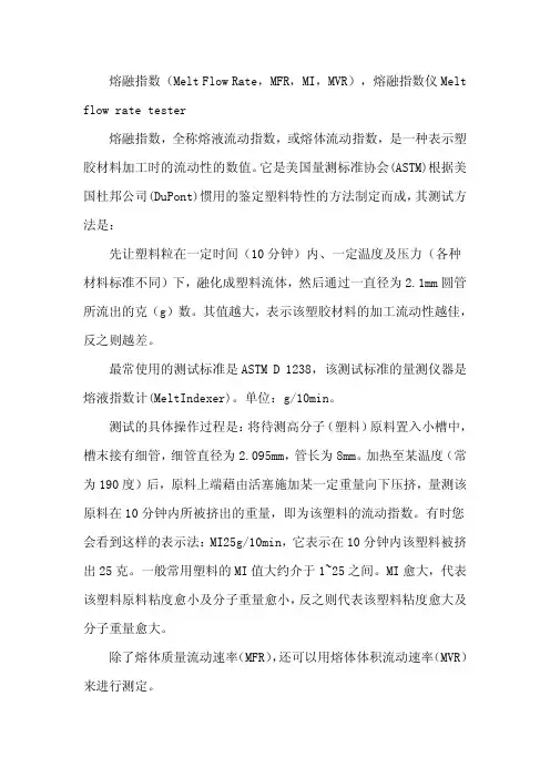 熔融指数测试