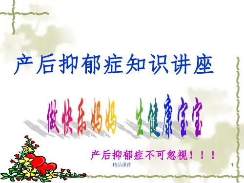 产后抑郁症知识讲座ppt课件