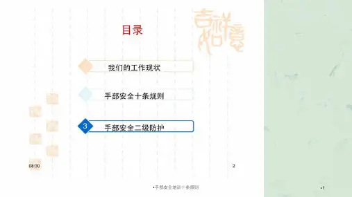 手部安全培训十条原则课件