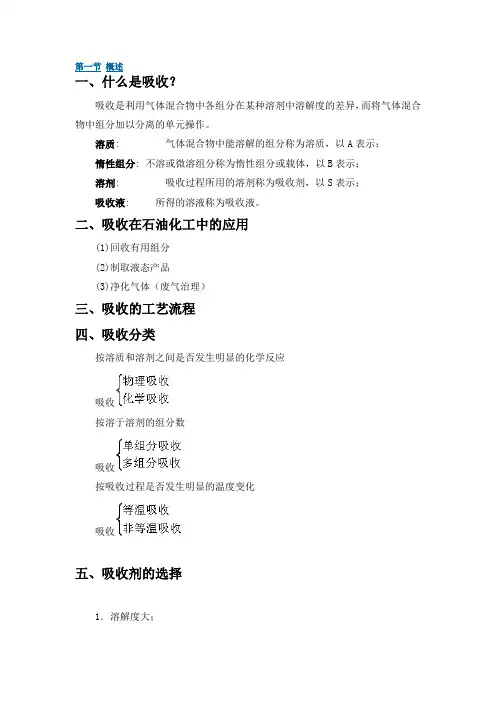 化工原理 第九章  气体吸收