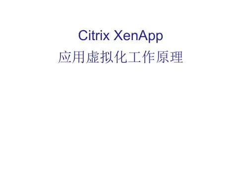 Citrix XenApp 工作原理