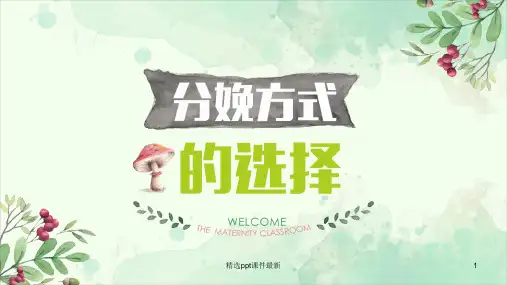 分娩方式的选择PPT课件