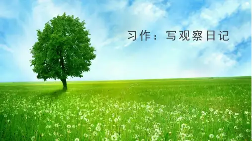 新部编版人教版二年级上册语文习作：写观察日记优质PPT教学课件