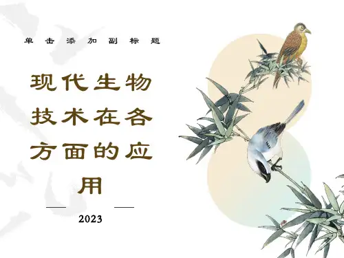 现代生物技术应用