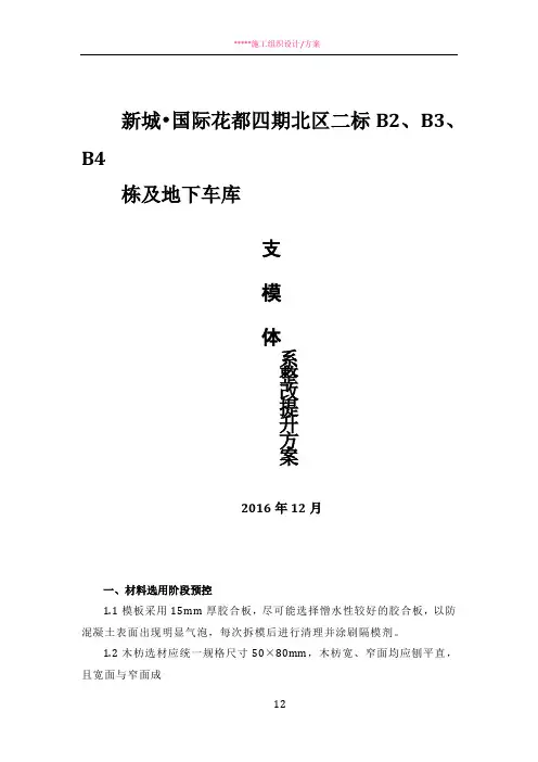支模体系整改提升方案