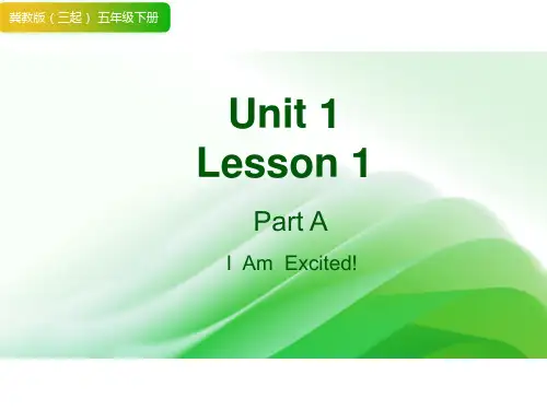 Unit 1 Lesson 1  I Am Excited 课件)冀教版英语六年级下册