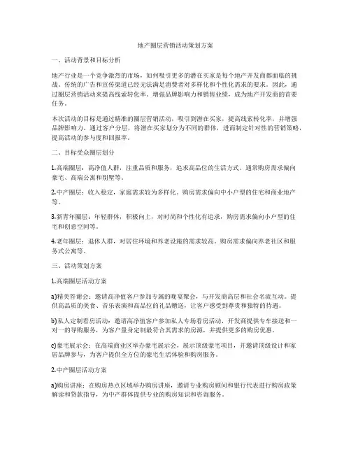 地产圈层营销活动策划方案