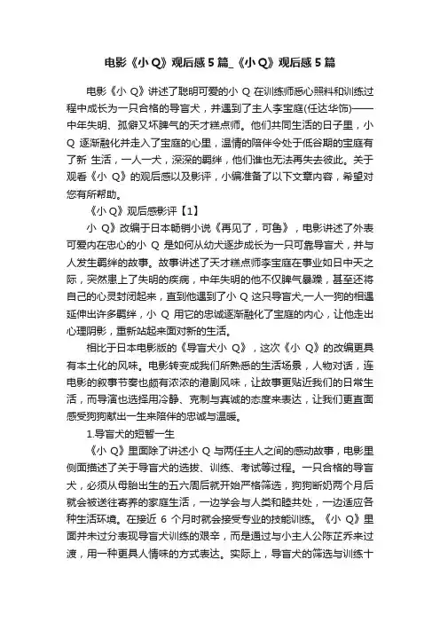 电影《小Q》观后感5篇_《小Q》观后感5篇