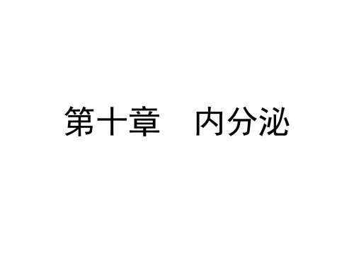 动物生理学 第二版   PPT课件第十章  内分泌